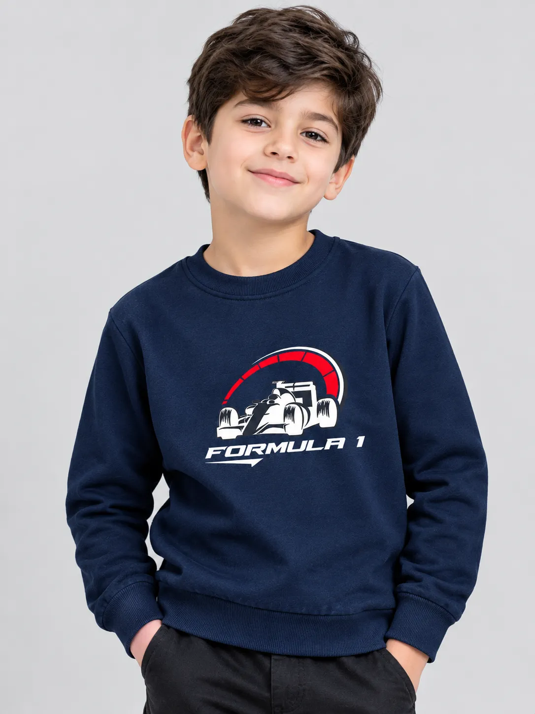 ChatGPT Image Sep 8, 2026, 04_23_37 PM Kids’ Navy Blue Formula 1 Sweatshirt (CODE:KSS003) - Image 1
