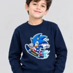 Kids’ navy blue Sonic Sweatshirt (CODE:KSS007)