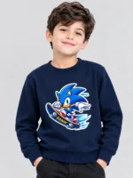 Kids’ navy blue Sonic Sweatshirt (CODE:KSS007)
