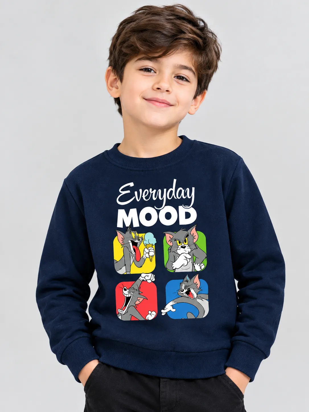 ChatGPT Image Sep 8, 2026, 05_01_38 PM Kids’ navy blue Tom Sweet Shirt (CODE:KSS005) - Image 1