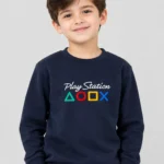 Kids’ Navy Blue PlayStation Sweatshirt (CODE:KSS009)