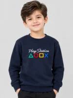 Kids’ Navy Blue PlayStation Sweatshirt (CODE:KSS009)