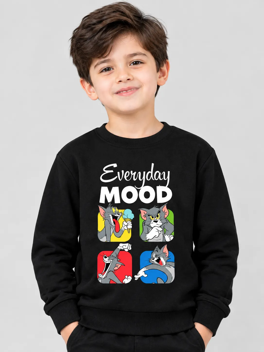 ChatGPT Image Sep 8, 2026, 05_22_14 PM Kids’ black Tom Sweet Shirt (CODE:KSS008) - Image 1