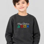 Kids’ Charcoal PlayStation Sweatshirt (CODE:KSS014 )
