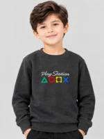 Kids’ Charcoal PlayStation Sweatshirt (CODE:KSS014 )