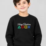 Kids’ Black PlayStation Sweatshirt (CODE:KSS013)