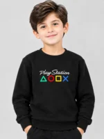 Kids’ Black PlayStation Sweatshirt (CODE:KSS013)