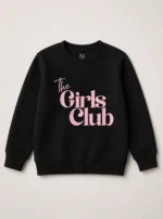 Girls sweat shirt (the girls club-black) - Image 2
