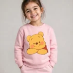 Girls sweat shirt (Pooh Bear-baby pink)