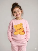 Girls sweat shirt (Pooh Bear-baby pink)