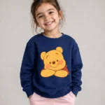 Girls sweat shirt (Pooh Bear-navyblue)