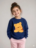 Girls sweat shirt (Pooh Bear-navyblue)