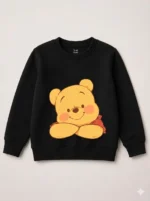 Girls sweat shirt (Pooh Bear-black) - Image 2