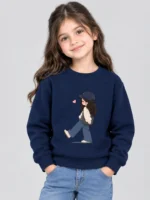 Kids' Cute Cartoon Girl Sweatshirt (CODE:GSS009)