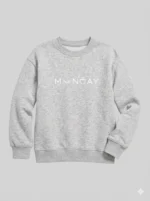 Girls’ Light Grey MONDAY Sweatshirt (CODE:GSS027) - Image 2