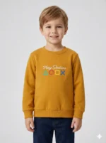 Kids’ mustard PlayStation Sweatshirt (CODE:KSS021)