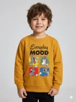 Kids’ mustard Tom Sweet Shirt (CODE:KSS023)