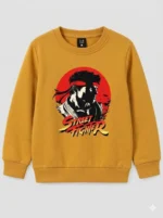 Kids’ mustard Street Fighter Sweatshirt (CODE:KSS024) - Image 2