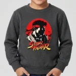 Kids’ charcoal Street Fighter Sweatshirt (CODE:KSS019)