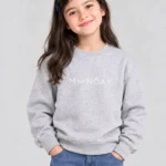 Girls’ Light Grey MONDAY Sweatshirt (CODE:GSS027)