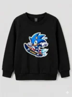 Kids’ Black Sonic Sweatshirt (CODE:KSS015) - Image 2