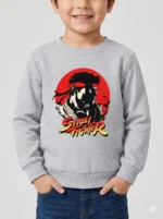 Kids’ Grey Street Fighter Sweatshirt (CODE:KSS020)