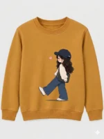 Kids' Cute Cartoon Girl Sweatshirt (CODE:GSS007) - Image 2