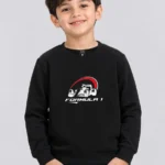 Kids’ black Formula 1 Sweatshirt (CODE:KSS018)