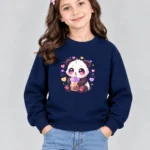 Girls’ Cute Panda Sweatshirt (CODE:GSS044)