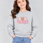 Girls’ Cute LOVE Sweatshirt (CODE:GSS049)