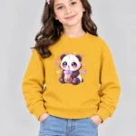Girls’ Cute Panda Sweatshirt (CODE:GSS041)