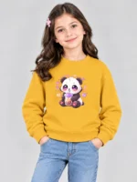 Girls’ Cute Panda Sweatshirt (CODE:GSS041)