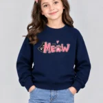 Girls’ Cute Meow Sweatshirt (CODE:GSS045)