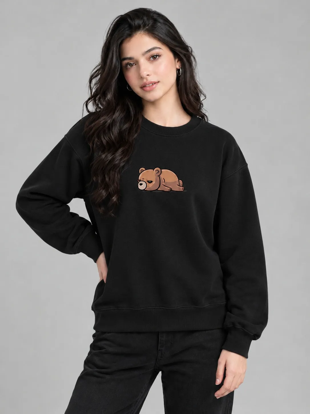 3eed799b-e707-4b30-a347-37544674ba91 Bear Graphic Sweatshirt (CODE:WSS-014) - Image 1