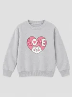 Girls’ LOVE Cat Sweatshirt (CODE:GSS035) - Image 2