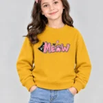 Girls’ Cute Meow Sweatshirt (CODE:GSS047)