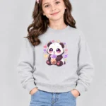 Girls’ Cute Panda Sweatshirt (CODE:GSS042)
