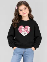 Girls’ LOVE Cat Sweatshirt (CODE:GSS029)