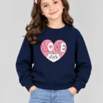 Girls’ LOVE Cat Sweatshirt (CODE:GSS033)