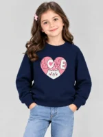 Girls’ LOVE Cat Sweatshirt (CODE:GSS033)