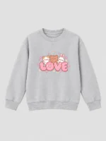 Girls’ Cute LOVE Sweatshirt (CODE:GSS049) - Image 2