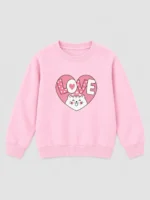 Girls’ LOVE Cat Sweatshirt (CODE:GSS036) - Image 2
