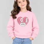 Girls’ LOVE Cat Sweatshirt (CODE:GSS036)