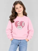 Girls’ LOVE Cat Sweatshirt (CODE:GSS036)