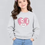 Girls’ LOVE Cat Sweatshirt (CODE:GSS035)