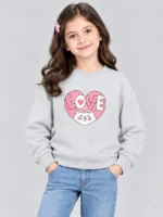 Girls’ LOVE Cat Sweatshirt (CODE:GSS035)