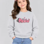 Girls’ Cute Meow Sweatshirt (CODE:GSS048)