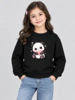 Girls’ Cute Panda Sweatshirt (CODE:GSS032)