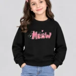 Girls’ Cute Meow Sweatshirt (CODE:GSS030)