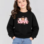 Girls’ Cute LOVE Sweatshirt (CODE:GSS028)